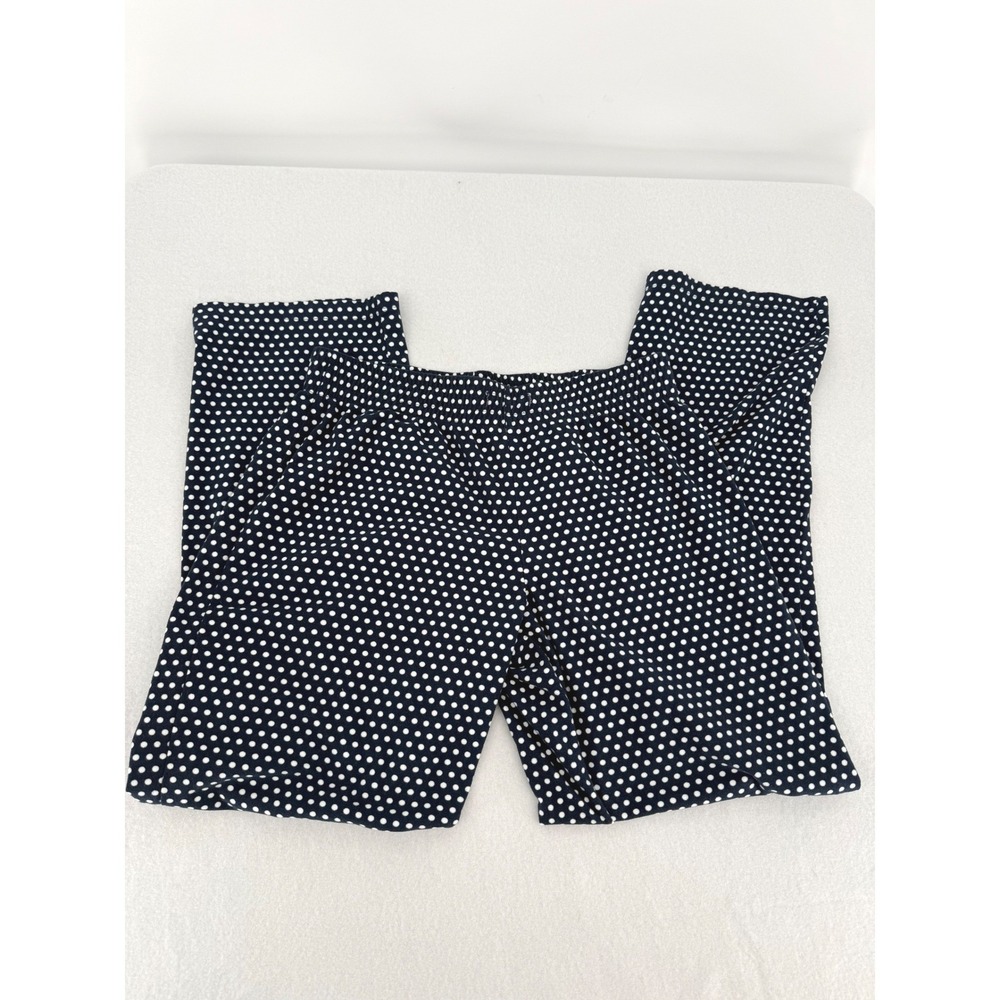 Calvin Klein Pajama Pants Womens Medium Navy Blue Polka Dot Lounge